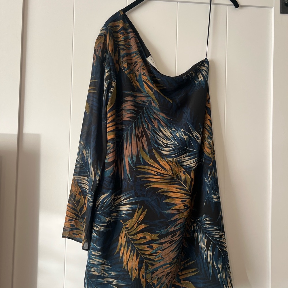 Vici blue Asymmetrical One-Shoulder Cocktail Dress